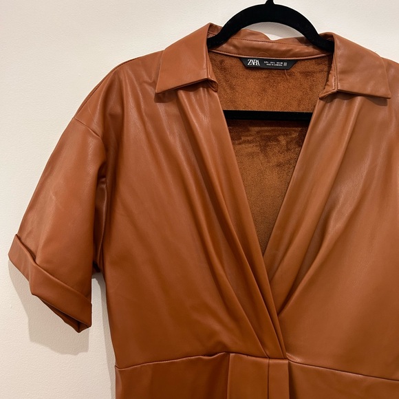 Zara faux leather dress - Picture 3 of 5